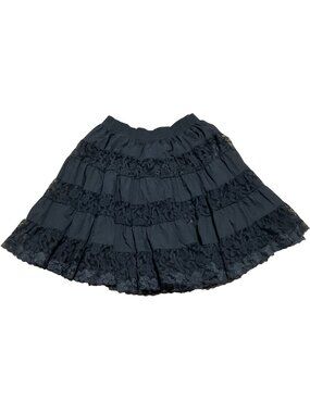 Vtg Square Up Fashions Full Lacey Skirt XL Black USA Made Square Dancing